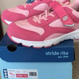 Girls' Stride Rite M2P Nox Sneaker Pink Suede/Mesh Size 1.5XW NWT